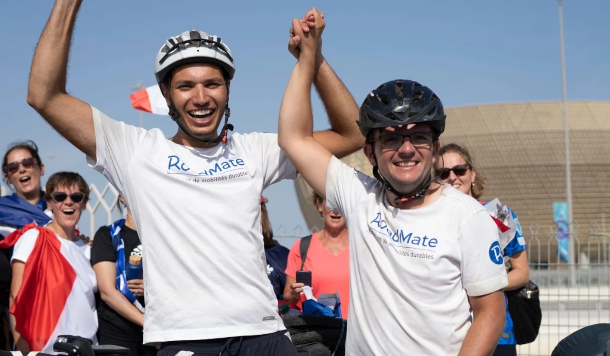 French Duo Cycles 7,000 Miles from Paris to Doha to Support Les Bleus in Qatar 2022